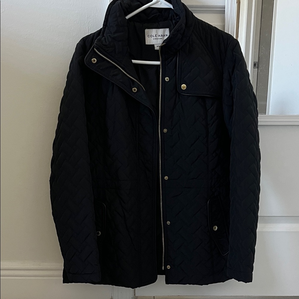 Cole Haan Women’s Black Quilted Jacket-Size M